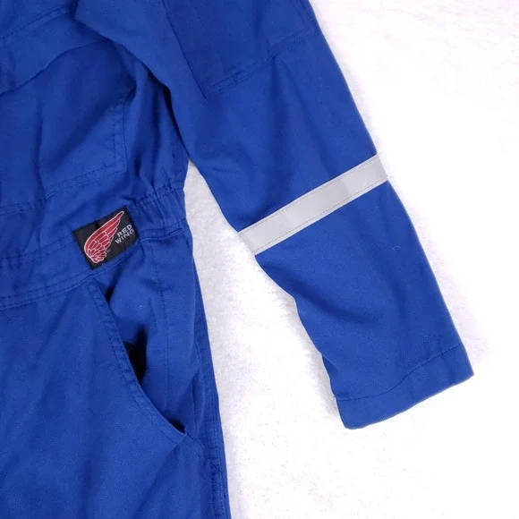 Red Wing FR Coveralls Men 36S Blue Reflective OneSubsea Workwear Flame Resistant - Picture 3 of 12